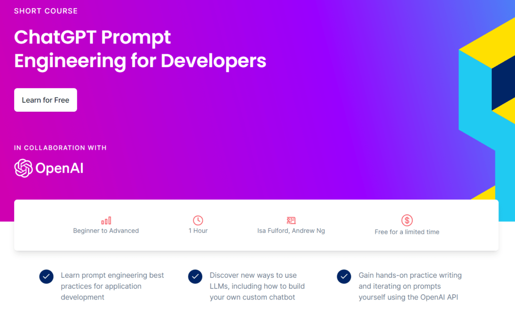 free courses for prompt engineering