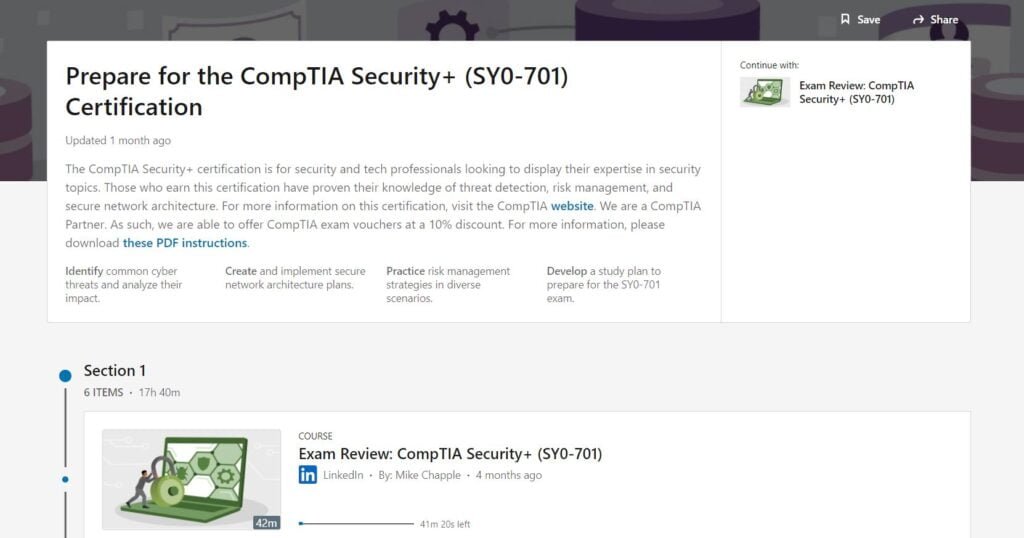 Prepare for the CompTIA Security+ (SY0-701) Certification